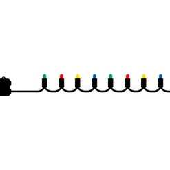 Clearance Easy-Line udendørs lyskæde, batteri, 40 farvede lys, 3,9 meter Udendørs Julelys