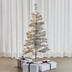 Happy kunstigt juletræ med lys, , 120 cm Kunstige Juletræer