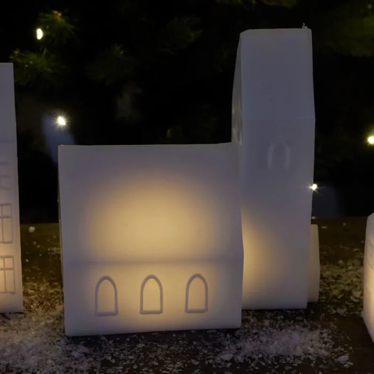 Hot kirke med lys Julepynt Med Lys|Sirius