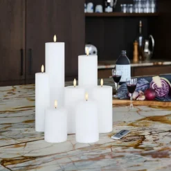 Outlet Sille Exclusive LED bloklys, batteri Sirius|Kunstige Stearinlys