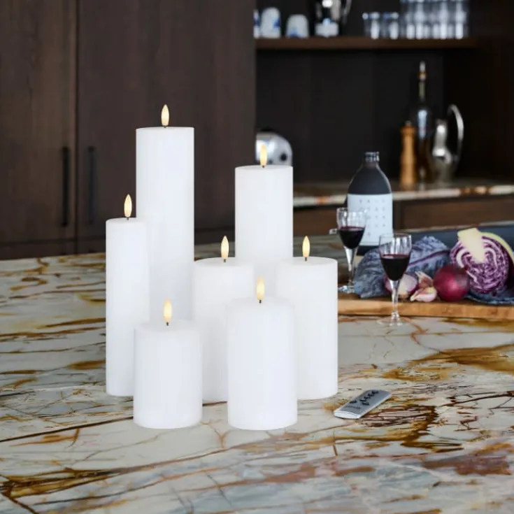 Sale Sille Exclusive LED bloklys, batteri Sirius|Kunstige Stearinlys