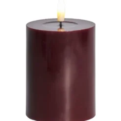 Best Sille LED bloklys, batteri, bordeaux, Sirius|Kunstige Stearinlys