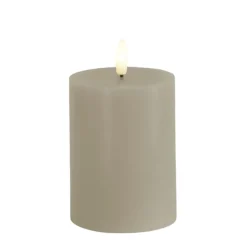 Outlet Sille LED bloklys, batteri, grå Sirius|Kunstige Stearinlys