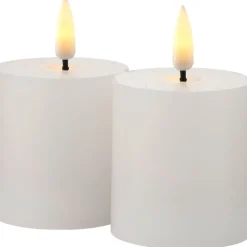 Sille LED bloklys, batteri, Sirius|Kunstige Stearinlys