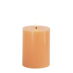 Sale Sille LED bloklys, batteri, orange Sirius|Kunstige Stearinlys