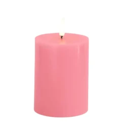 Online Sille LED bloklys, batteri, rosa Sirius|Kunstige Stearinlys