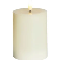Discount Sille LED bloklys, batteri, råhvid, Sirius|Kunstige Stearinlys