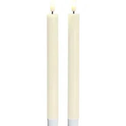 Discount Sille LED kronelys, batteri, , 2-pak Sirius|Kunstige Stearinlys