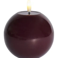 Hot Sille rundt LED bloklys, batteri, Sirius|Kunstige Stearinlys