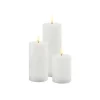 New Sille udendørs LED bloklys, batteri, hvid, 3-pak Sirius|Kunstige Stearinlys