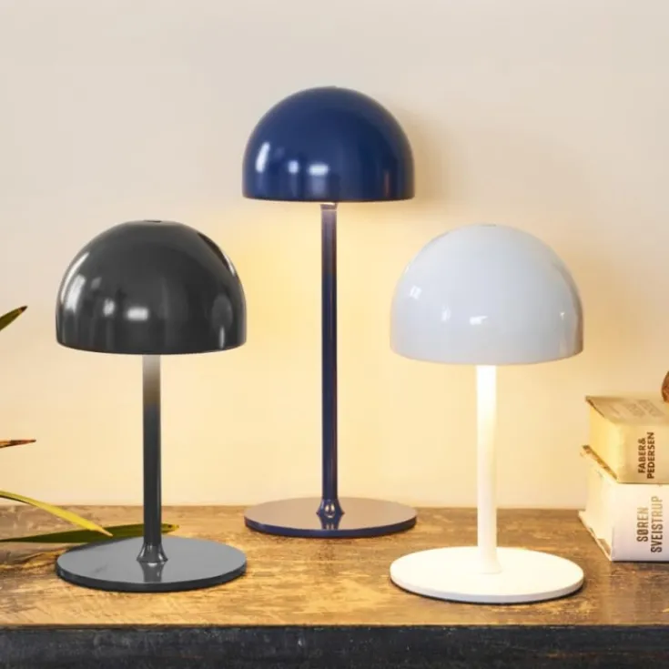 Hot Tim genopladelig bordlampe, hvid, 22 cm Udendørs Bordlamper|Udendørs Batterilamper