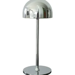 Hot Tim genopladelig bordlampe, krom, 30 cm Udendørs Bordlamper|Genopladelige Lamper