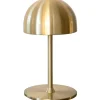 Discount Tim genopladelig bordlampe, messing, 22 cm Udendørs Bordlamper|Genopladelige Lamper