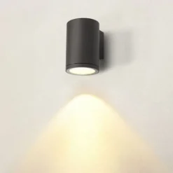 Hot Enola L Round udendørs væglampe, 19 cm Udendørs Væglamper