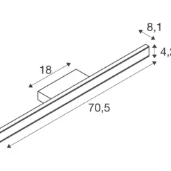 Hot One Linear væglampe, hvid, 70 cm Væglamper|Slv
