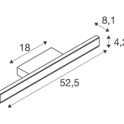 Sale One Linear væglampe, sort, 50 cm Væglamper|Slv