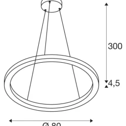 One pendel, Ø80 cm, Slv