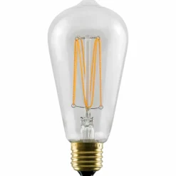 Online Rustika Soft Cage E27 edisonpære, 2200K, 6W Slv