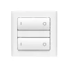Zigbee kontakt/lysdæmper til LK Fuga, tænd/sluk tangenter i hvid med LK Fuga Soft 63 ramme & monteringsramme Lysdæmpere