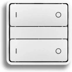 Hot Zigbee kontakt/lysdæmper til LK Fuga, tænd/sluk tangenter, hvid med Baseline 50 ramme Lysdæmpere