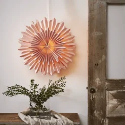 Crystal julestjerne med lys, 50 cm, lyserød Julestjerner Med Lys