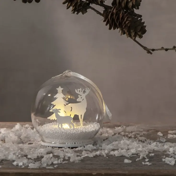 Discount Fauna snekugle med lys Julepynt Med Lys