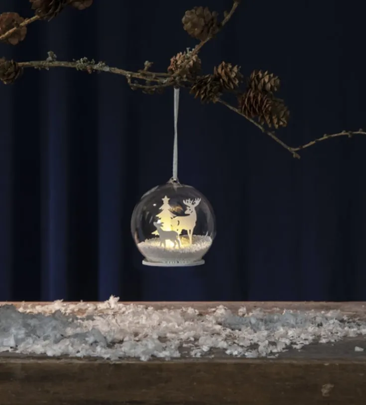 Discount Fauna snekugle med lys Julepynt Med Lys