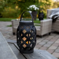 Online Flame batteri lanterne, H23 cm, sort Udendørs Bordlamper