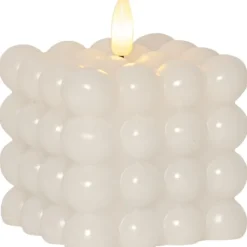 New Flamme Dot Bubble LED stearinlys, hvid Kunstige Stearinlys
