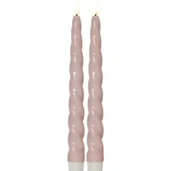Hot Flamme Shine Swirl LED kronelys, batteri, Kunstige Stearinlys