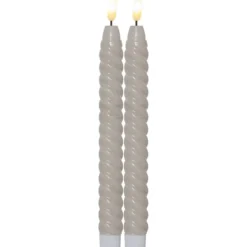 New Flamme Swirl LED kronelys, batteri, Kunstige Stearinlys