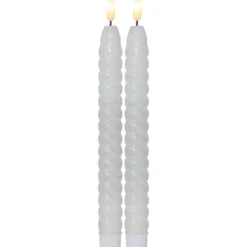 Outlet Flamme Swirl LED kronelys, batteri, Kunstige Stearinlys