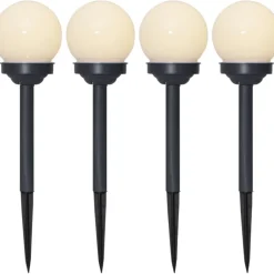 Best Globus solcelle bedlamper, 4-pak Solcellelamper|Havelamper