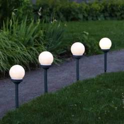 Best Globus solcelle bedlamper, 4-pak Solcellelamper|Havelamper