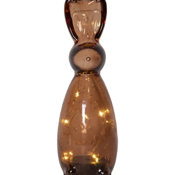 Hot Harry glas hare med lys, 25 cm, Julepynt Med Lys