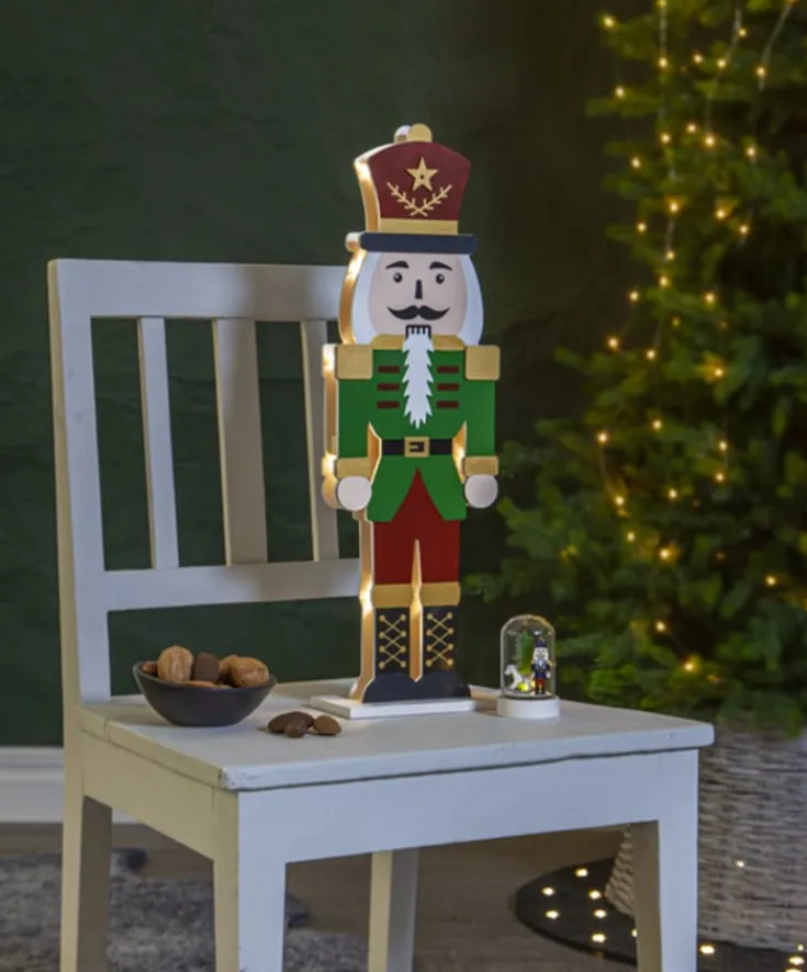 New nøddeknækker figur, Julepynt Med Lys