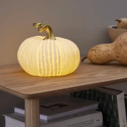 Outlet Pumpkin græskar med lys, Julepynt Med Lys