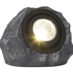 Rocky solcellelampe sten, varmt hvidt lys Solcellelamper|Udendørs Batterilamper