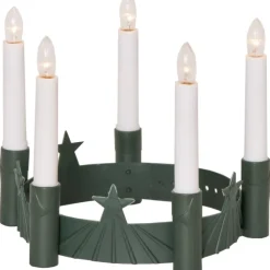 Best Santa Lucia luciakrone til batteri, Julepynt Med Lys