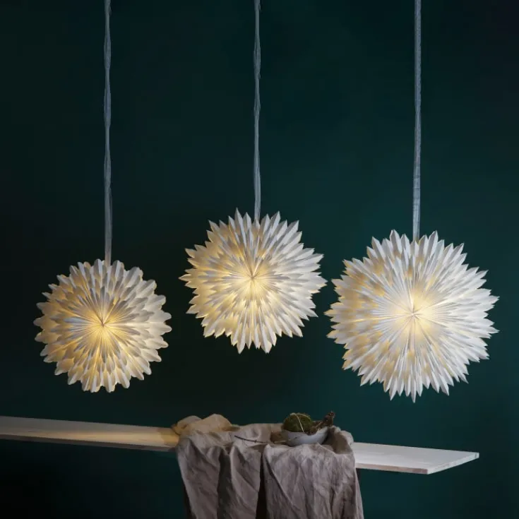 Sale Snow julestjerne med lys, 50 cm, hvid Julestjerner Med Lys