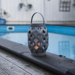 New solcelle lanterne, flammelys Udendørs Bordlamper|Solcellelamper