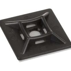 New 100 stk ABB sokkel til kabelstrips, sort Kabelstrips