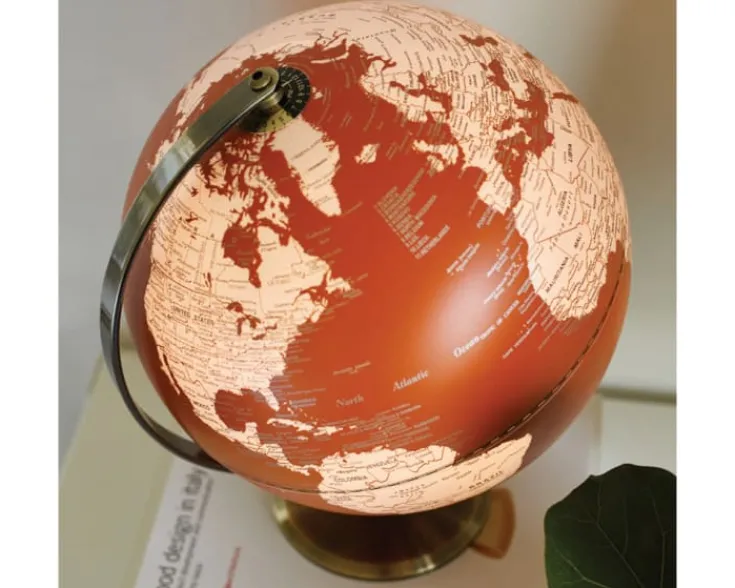 Outlet 2 stk Globus med lys, orange Globus Med Lys