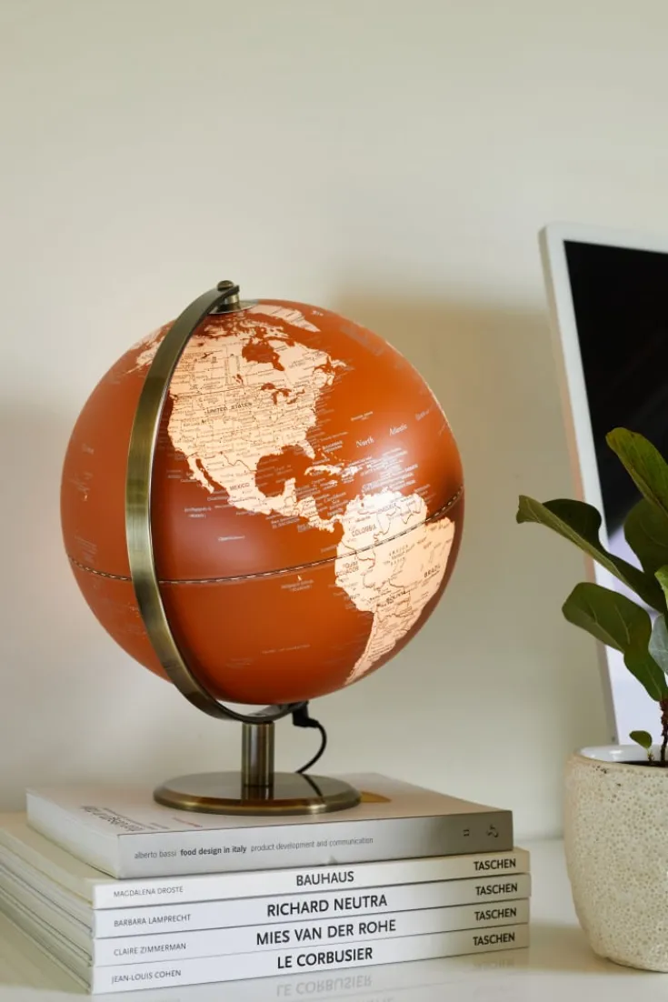 Outlet 2 stk Globus med lys, orange Globus Med Lys