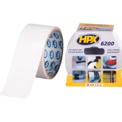 Discount 6 stk HPX Pro 300 lærredstape, 48 mm x 25 m, hvid Tape