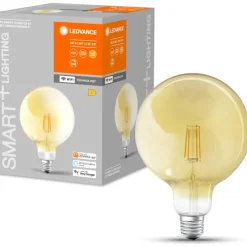 New 4 stk Smart+ Wifi E27 globepære, 2400K, 6W Lyskilder|Ledvance