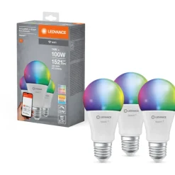 Best 3 stk Smart+ Wifi E27 standardpære, 2700K-6500K, 14W, 3-pak Lyskilder|Ledvance