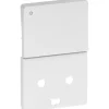 New 10 stk LK Fuga afdækningsæt for stikkontakt med jord og LED lampe, 1½ modul, hvid Fuga Tangenter|Tangenter & Afdækninger