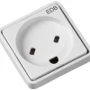 Clearance 10 stk LK Fuga EDB stikkontakt 1 modul, hvid Fuga Stikkontakter|Stikkontakter