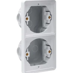 Discount 3 stk Hydro lodret indmuringsdåse, 2 modul, Dåser & Underlag